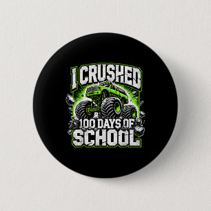 Badge Rond 5 Cm 100 Jours D'École Monster Truck Boys 100e Jour