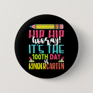 Badge Rond 5 Cm 100 Jours D'École Pour Enfants Filles Garçons Mate