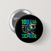Badge Rond 5 Cm 100 Jours D'École Trex 100 Jours Plus Smarter 100E (Devant & derrière)