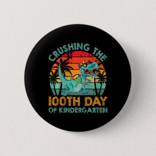 Badge Rond 5 Cm 100 Jours D'Enfants Écrasant 100E Jour Du Kin