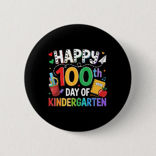 Badge Rond 5 Cm 100 Jours D'enseignant De Maternelle Joyeux 100ème