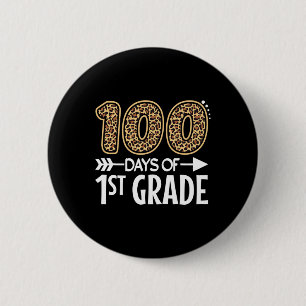 Badge Rond 5 Cm 100 Jours D'Enseignant De Première Année 100E Jour