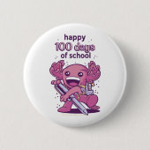 Badge Rond 5 Cm 100 jours d'invitation scolaire (Devant)