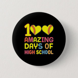 Badge Rond 5 Cm 100 Jours Extraordinaires De Joueur Softll Lycée É
