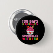 Badge Rond 5 Cm 100 Jours Gardergarten Parsemé De Cupcake G Fun (Devant & derrière)