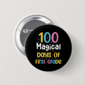 Badge Rond 5 Cm 100 Jours Magiques De Première Année 100E Jour De (Devant & derrière)