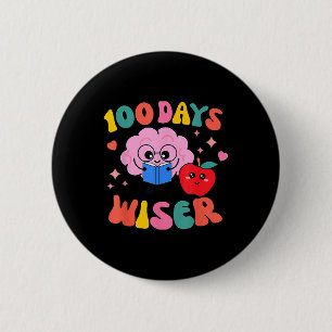 Badge Rond 5 Cm 100 Jours Plus Sage Retro Super 100 Jours De Thé S