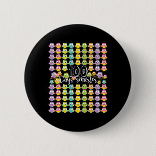 Badge Rond 5 Cm 100 Jours Smarter - 100E Jour De Chouette D'École