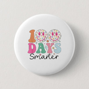 Badge Rond 5 Cm 100 Jours Smarter Joyeux 100E Jour D'École