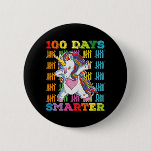 Badge Rond 5 Cm 100 Jours Smarter Unicorn 100ème Jour De L'École