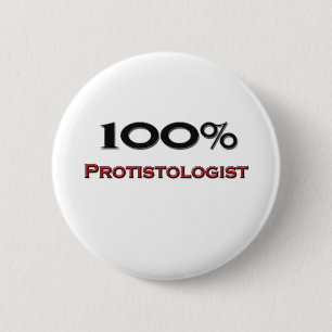 Badge Rond 5 Cm 100 pour cent Protistologist
