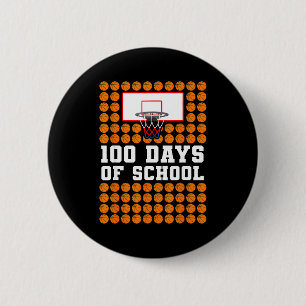 Badge Rond 5 Cm 100e jour de basket-ball pour enfants 100 jours d'