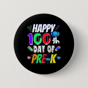 Badge Rond 5 Cm 100e Jour De Cadeau Scolaire 100 Jours D'Enseignan