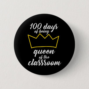 Badge Rond 5 Cm 100e jour de conception scolaire pour les enseigna