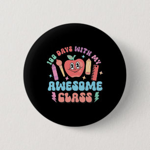 Badge Rond 5 Cm 100e Jour De L'École 100 Jours Avec Mon Impression