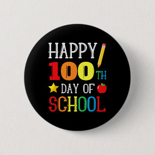 Badge Rond 5 Cm 100e Jour De L'École Enseignant Jeunes Enfants Heu