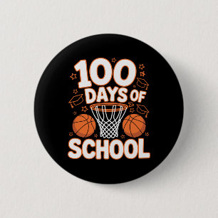 Badge Rond 5 Cm 100e jour d'école enseignant Bysketbyll 100 jours