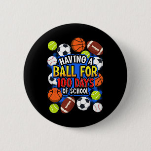 Badge Rond 5 Cm 100ème Jour De L'École Sketll Football Soccer Sell