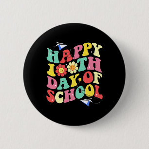 Badge Rond 5 Cm 100ème Jour De L'École Vintage Super Étudiant Thé