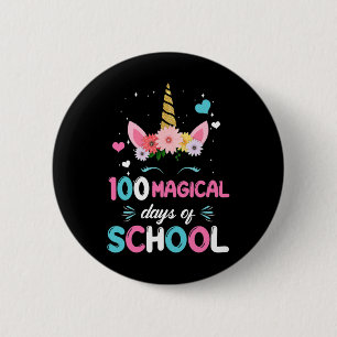 Badge Rond 5 Cm 100ème Jour De Maternelle Pour Les Filles 100 Magi