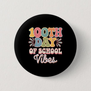 Badge Rond 5 Cm 100ème Jour De Vibes Scolaires Mignonne Sourire Vi