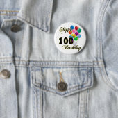 Badge Rond 5 Cm 100th cadeaux d'anniversaire et habillement (En situation)
