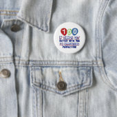Badge Rond 5 Cm 100th conceptions d'anniversaire (En situation)