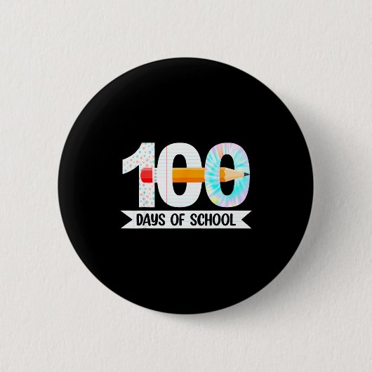 Badge Rond 5 Cm 100th Day Of School Teachers Students 100 Days Of (Devant)