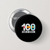 Badge Rond 5 Cm 100th Day Of School Teachers Students 100 Days Of (Devant & derrière)