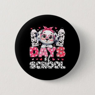 Badge Rond 5 Cm 101 Jours Chien Mignon 100ème Jour D'école Fille E