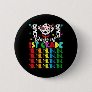 Badge Rond 5 Cm 101 Jours École 1ère année Chien 100 Jours Smarter
