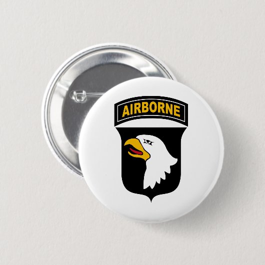 Badge Rond 5 Cm 101e division aéroportée (Devant & derrière)