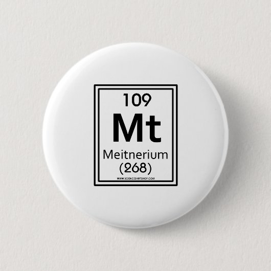 Badge Rond 5 Cm 109 Meitnerium (Devant)