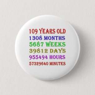 Badge Rond 5 Cm 109e anniversaire Jalons