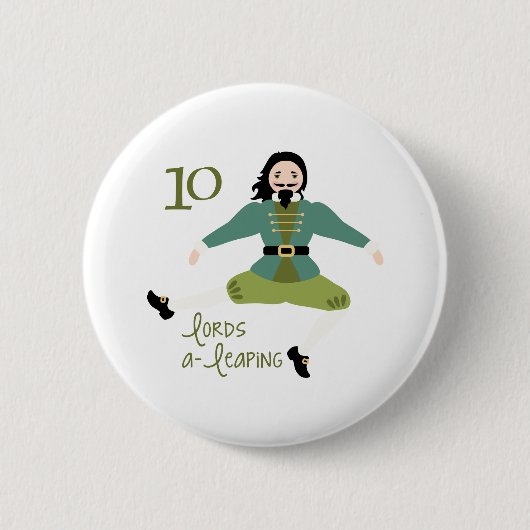 Badge Rond 5 Cm 10 Lords A-Leaping (Devant)