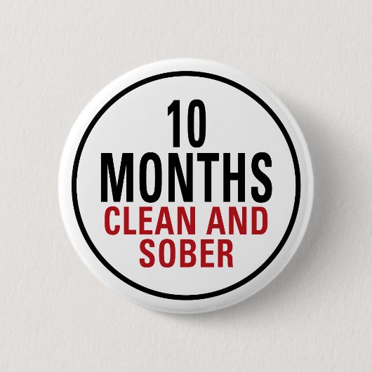 Badge Rond 5 Cm 10 mois nettoient et assagissent (Devant)