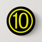 Badge Rond 5 Cm 10 - numéro dix (Devant)