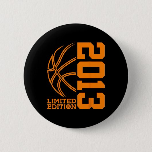 Badge Rond 5 Cm 10e ANNIVERSAIRE BASKETBALL LIMITED EDITION 2013 (Devant)