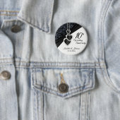 Badge Rond 5 Cm 10e anniversaire du Mariage Onyx Conception (En situation)
