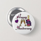 Badge Rond 5 Cm 10ème. Anniversaire (Devant & derrière)