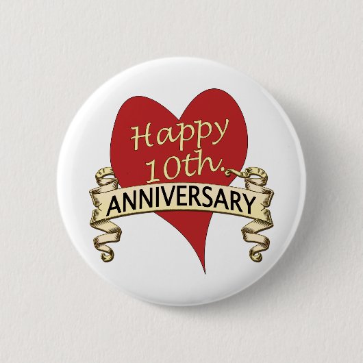 Badge Rond 5 Cm 10ème. Anniversaire (Devant)