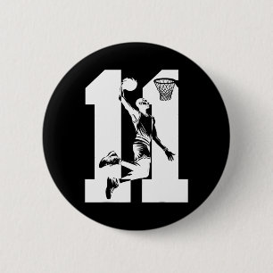 Badge Rond 5 Cm 11 ans Numéro 11 Sketll 11e anniversaire