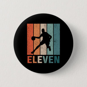 Badge Rond 5 Cm 11e anniversaire Retro Amateurs de basket-ball Gar