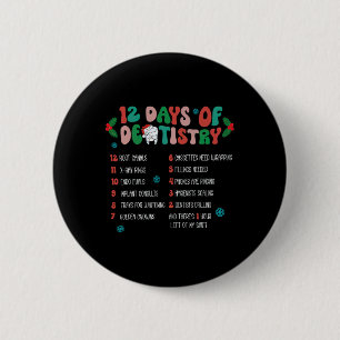 Badge Rond 5 Cm 12 Jour De Dentistesse Noël Dentiste Dentaire Hygi