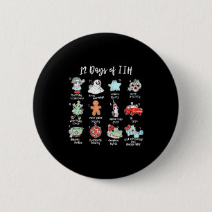 Badge Rond 5 Cm 12 Jours de sensibilisation à Noël Iih Pseudotumeu