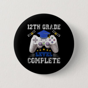 Badge Rond 5 Cm 12e Niveau Gamer Complet Cl De 2025 Graduat