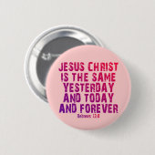 Badge Rond 5 Cm 13:8 d'Hébreux (Devant & derrière)