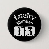 Badge Rond 5 Cm 13 - Lucky Numéro 13 Chuck (Devant)