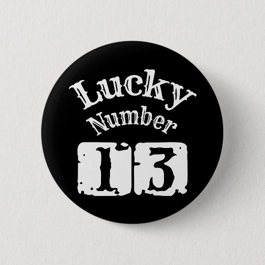 Badge Rond 5 Cm 13 - Lucky Numéro 13 Chuck (Devant)