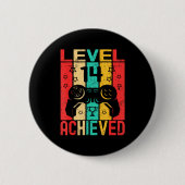 Badge Rond 5 Cm 14th Birthday Level 14 Achieved Gamer Funny Birthd (Devant)